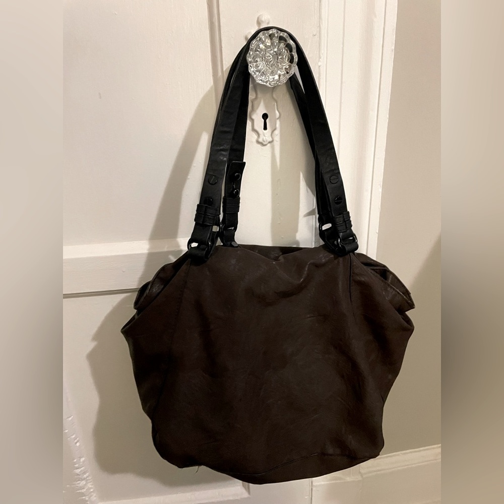 Vegan leather brown free people purse